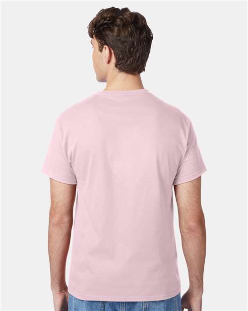 Hanes 5250 Authentic T-Shirt - Pale Pink - model back