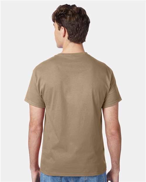 Hanes 5250 Authentic T-Shirt - Pebble - model back