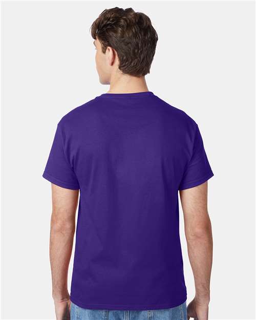 Hanes 5250 Authentic T-Shirt - Purple - model back