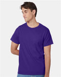 Hanes 5250 Authentic T-Shirt - Purple - model front