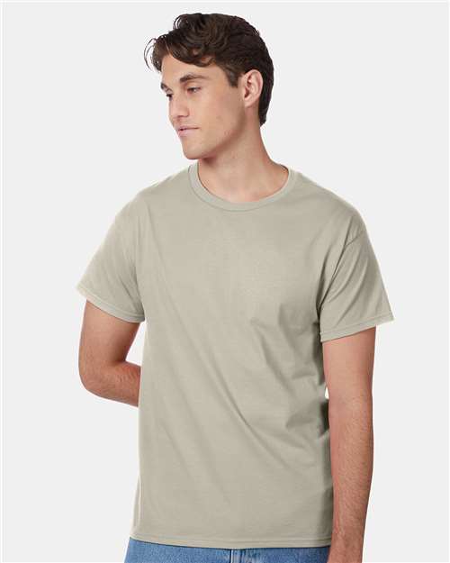 Hanes 5250 Authentic T-Shirt - Sand - model front