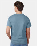 Hanes 5250 Authentic T-Shirt - Stonewashed Blue - model back