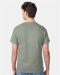 Hanes 5250 Authentic T-Shirt - Stonewashed Green - model back