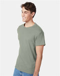 Hanes 5250 Authentic T-Shirt - Stonewashed Green - model side