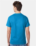 Hanes 5250 Authentic T-Shirt - Teal - model back