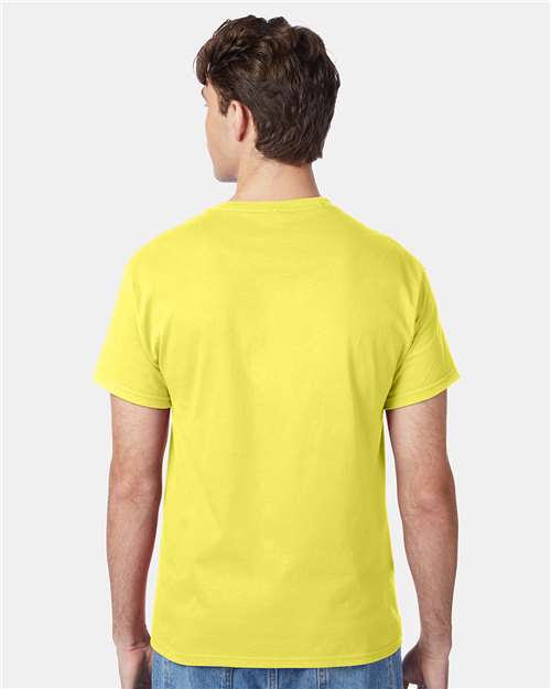 Hanes 5250 Authentic T-Shirt - Yellow - model back
