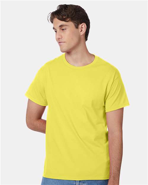 Hanes 5250 Authentic T-Shirt - Yellow - model front
