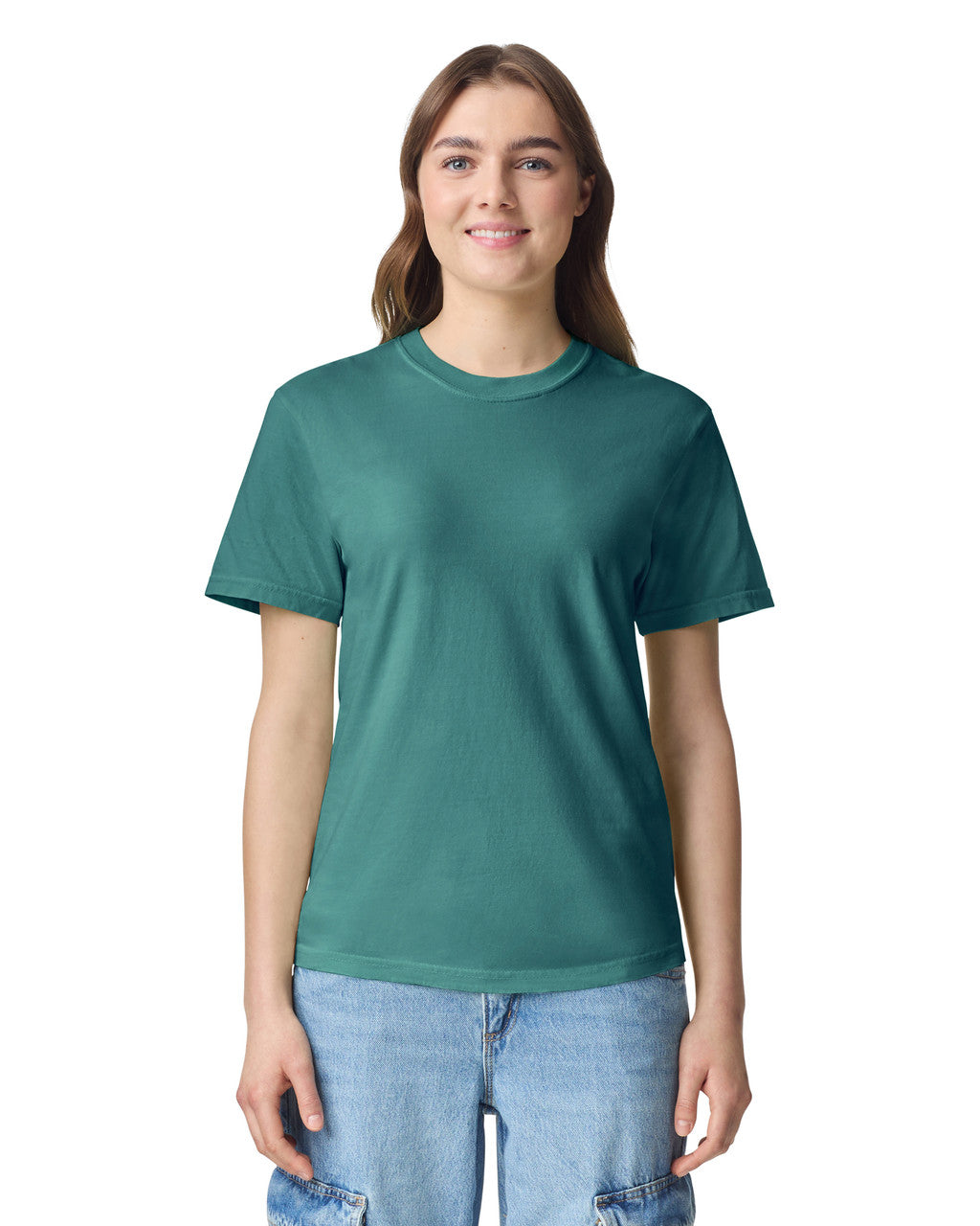 Comfort Colors C1717 Garment-Dyed Heavyweight T-Shirt - Emerald - model front