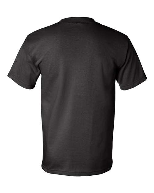 Bayside 5100 Unisex USA-Made Heavyweight T-Shirt - Black - back