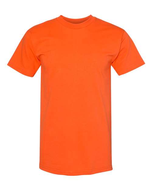 Bayside 5100 Unisex USA-Made Heavyweight T-Shirt - Orange - front