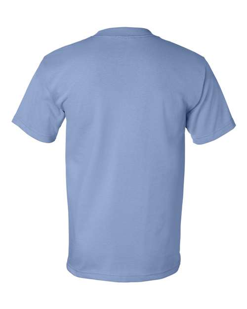 Bayside 5100 Unisex USA-Made Heavyweight T-Shirt - Carolina Blue - back