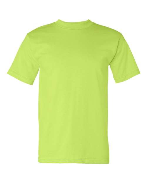 Bayside 5100 Unisex USA-Made Heavyweight T-Shirt - Lime Green - front
