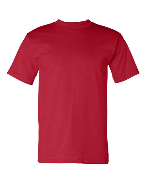 Bayside 5100 Unisex USA-Made Heavyweight T-Shirt - Red - front