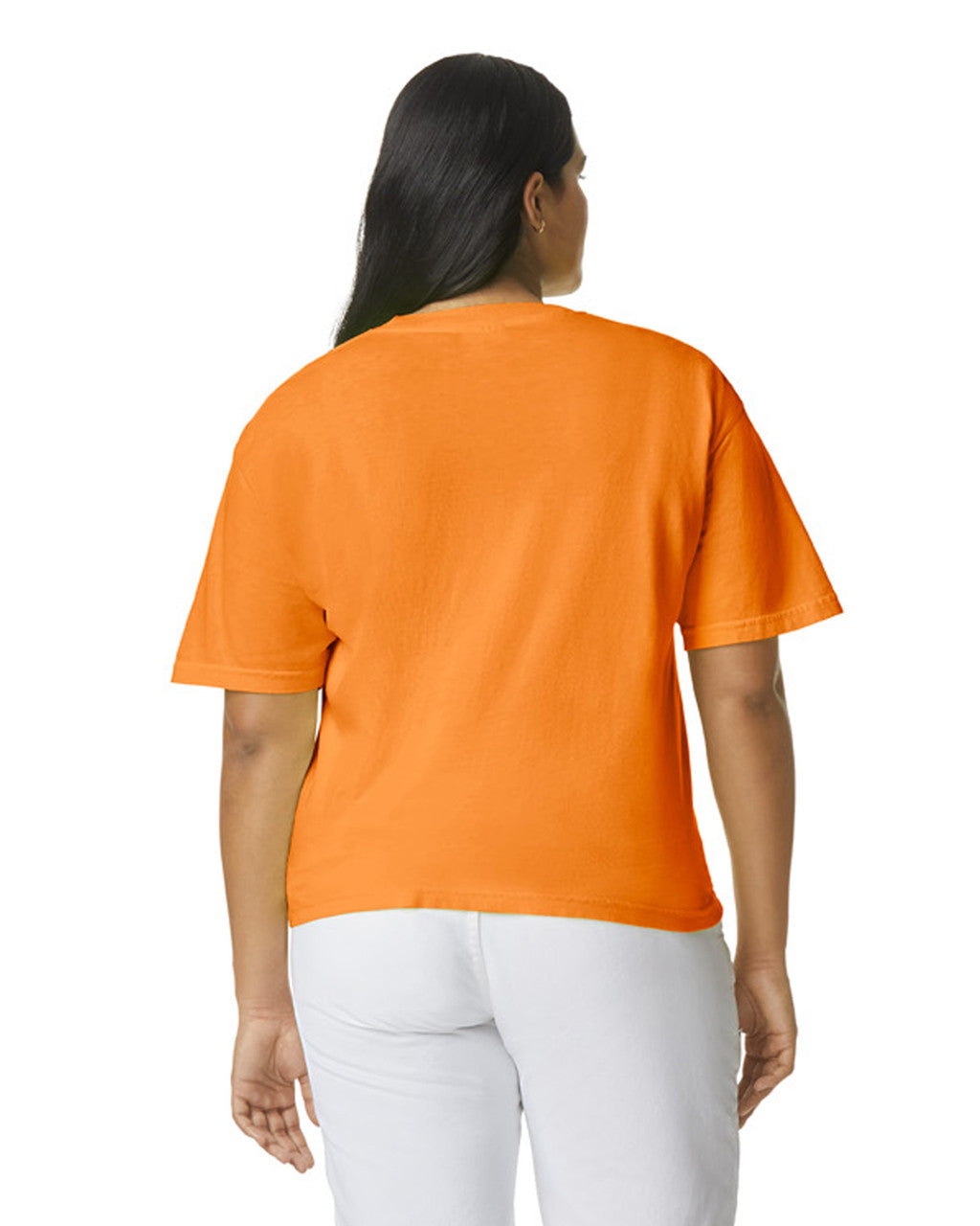 Comfort Colors C1717 Garment-Dyed Heavyweight T-Shirt - Bright Orange - model side