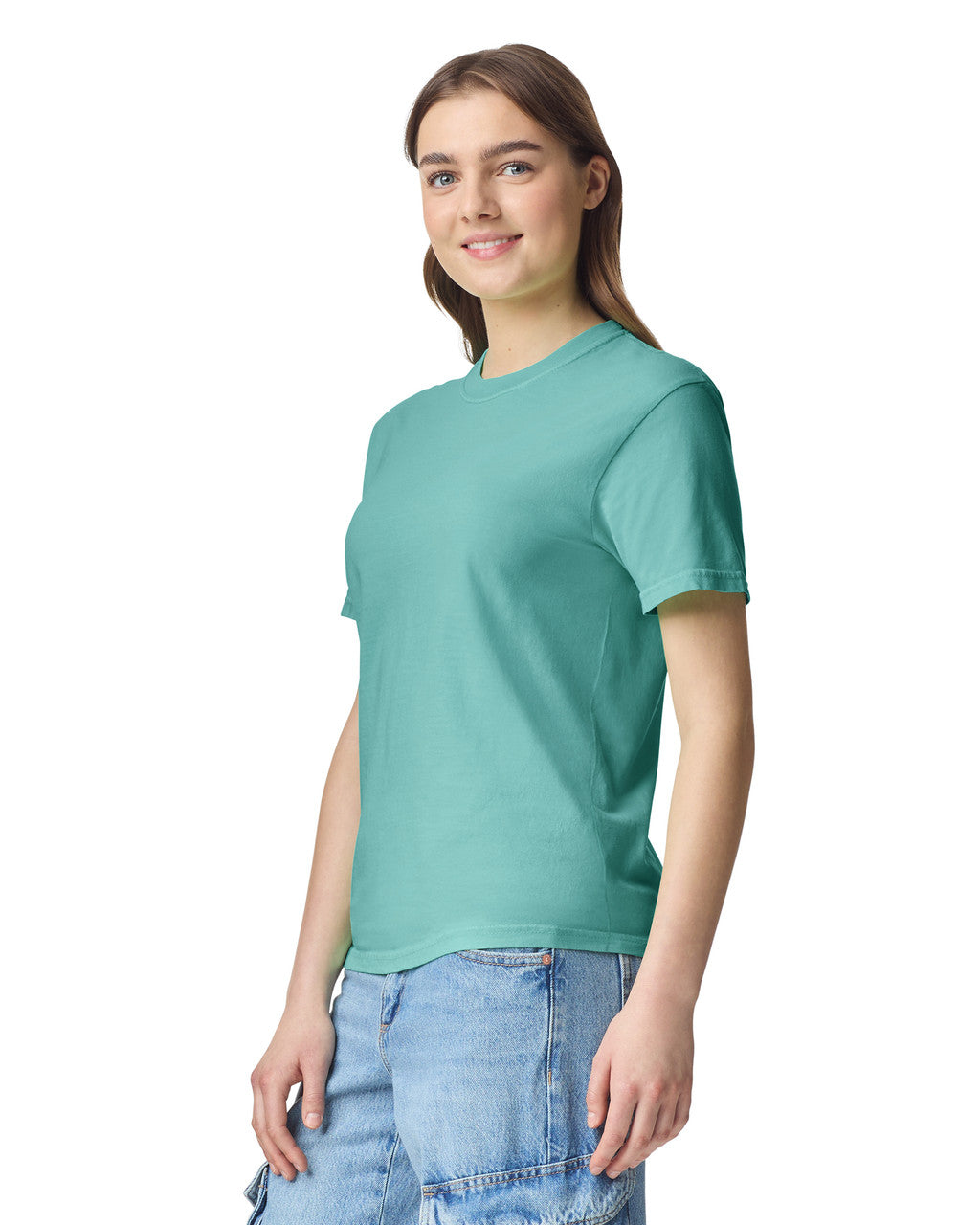 Comfort Colors C1717 Garment-Dyed Heavyweight T-Shirt - Chalky Mint - model back
