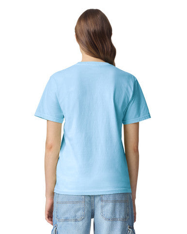Comfort Colors C1717 Garment-Dyed Heavyweight T-Shirt - Chambray - model back