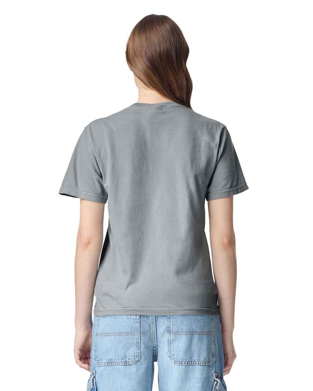 Comfort Colors C1717 Garment-Dyed Heavyweight T-Shirt - Granite - model side