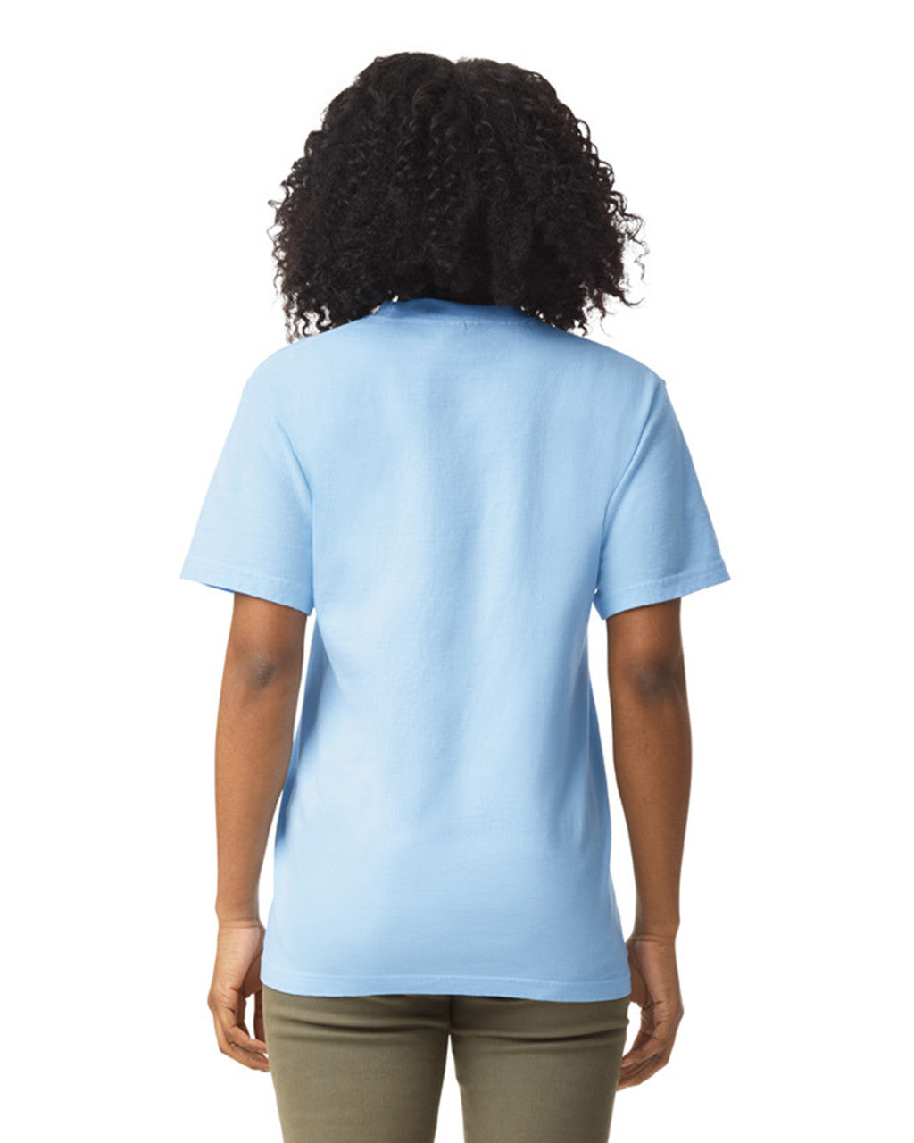 Comfort Colors C1717 Garment-Dyed Heavyweight T-Shirt - Hydrangea - model side
