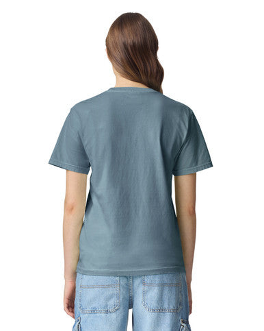 Comfort Colors C1717 Garment-Dyed Heavyweight T-Shirt - Ice Blue - model back