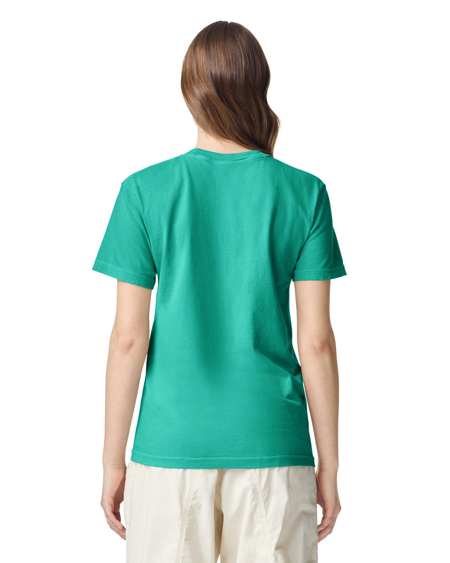 Comfort Colors C1717 Garment-Dyed Heavyweight T-Shirt - Island Green - model side