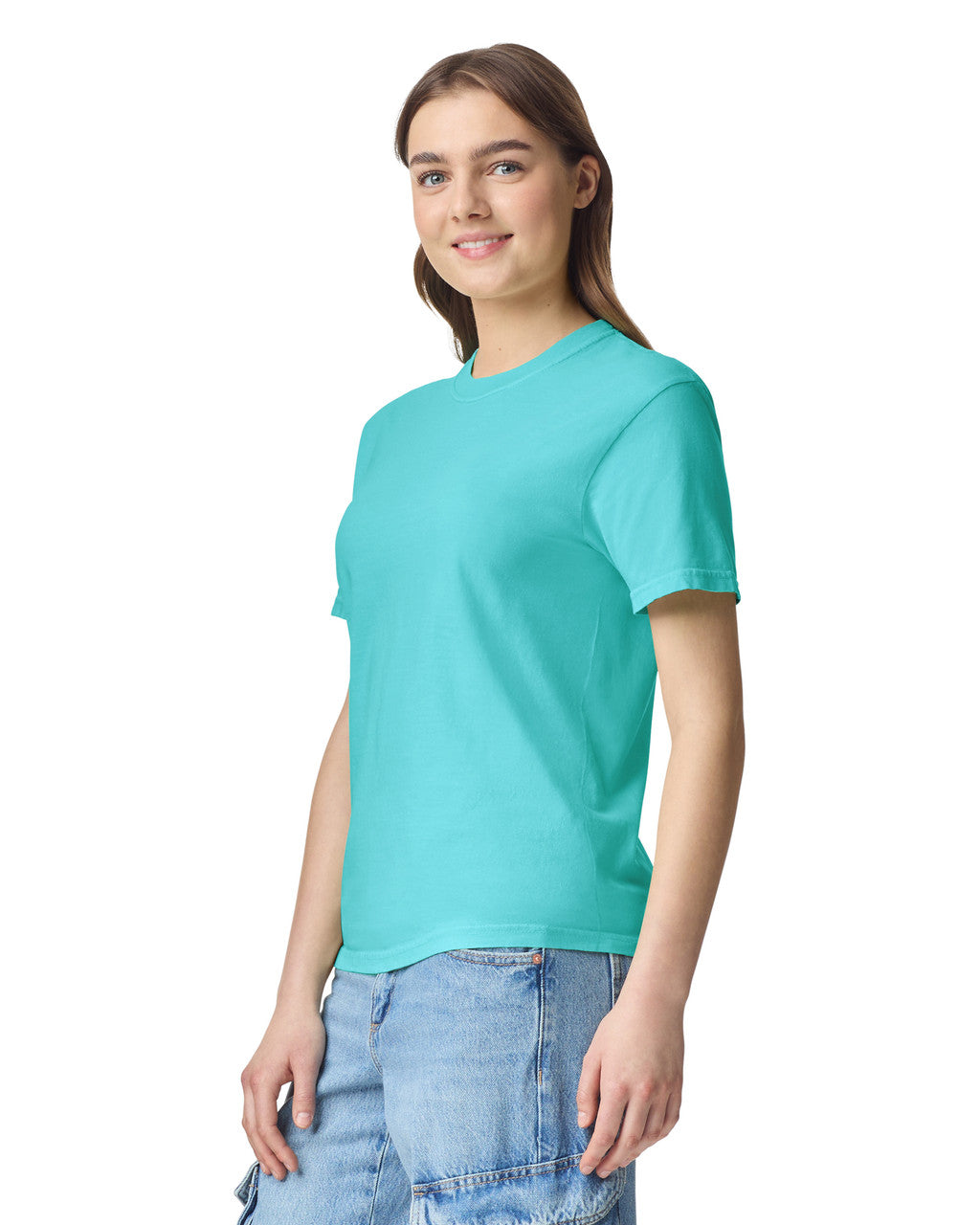 Comfort Colors C1717 Garment-Dyed Heavyweight T-Shirt - Lagoon - model back