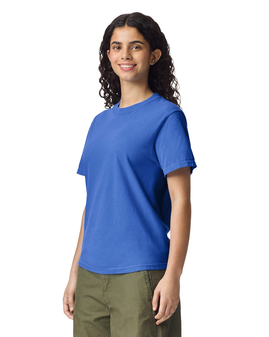 Comfort Colors C1717 Garment-Dyed Heavyweight T-Shirt - Mystic Blue - model back