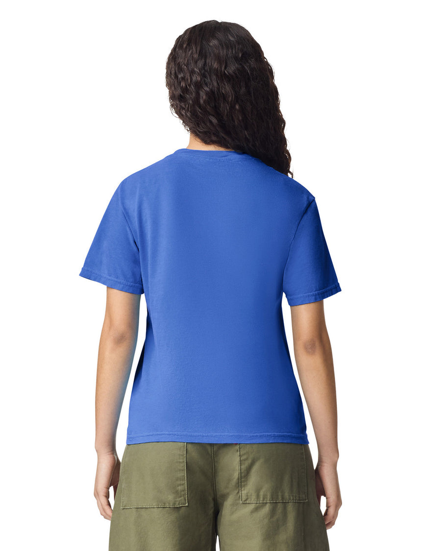 Comfort Colors C1717 Garment-Dyed Heavyweight T-Shirt - Mystic Blue - model side