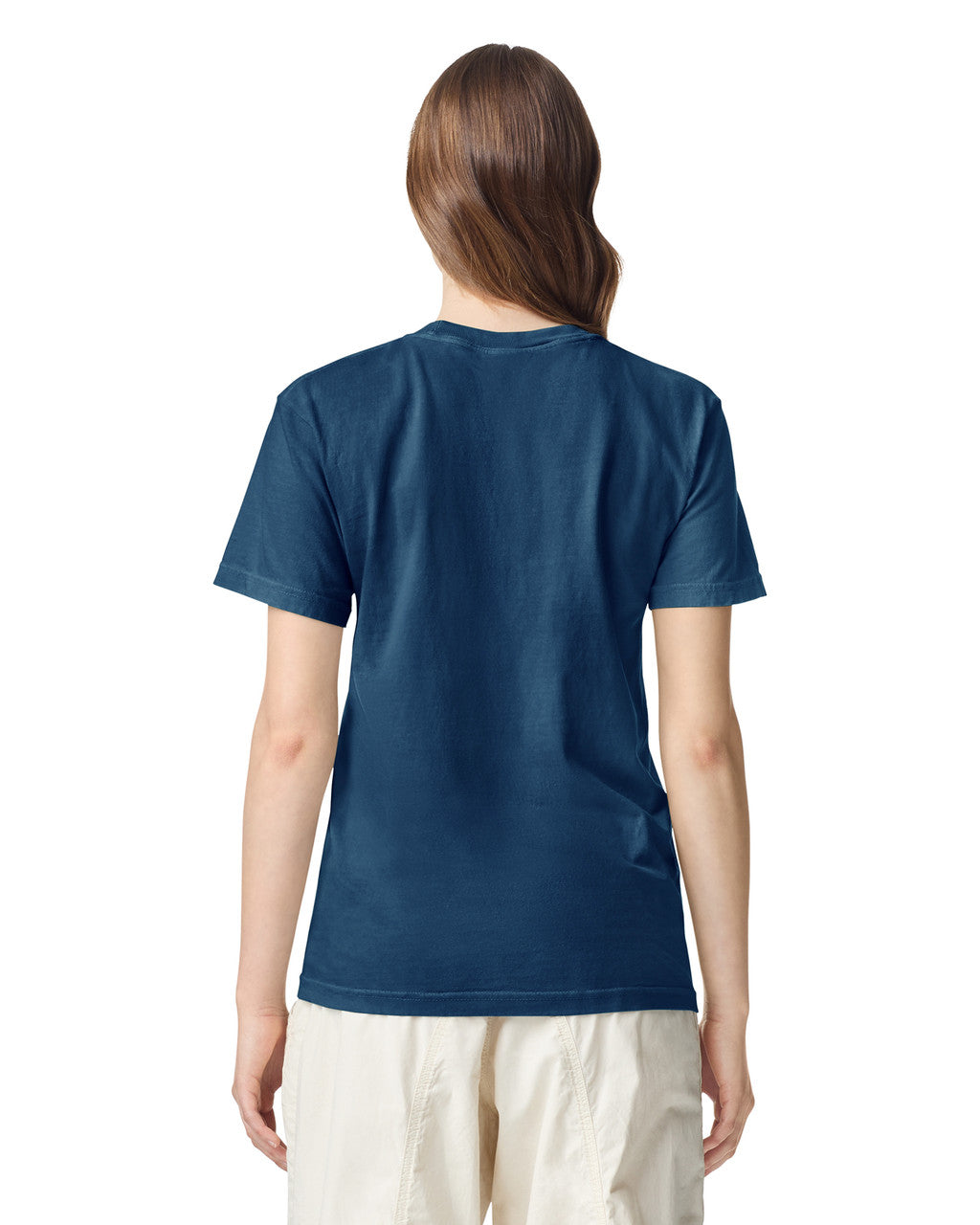Comfort Colors C1717 Garment-Dyed Heavyweight T-Shirt - Navy - model side