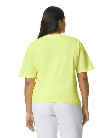 Comfort Colors C1717 Garment-Dyed Heavyweight T-Shirt - Neon Lemon - model back