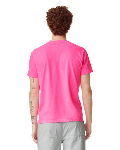 Comfort Colors C1717 Garment-Dyed Heavyweight T-Shirt - Neon Pink - model back