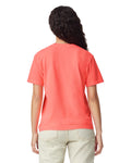 Comfort Colors C1717 Garment-Dyed Heavyweight T-Shirt - Neon Red Orange - model side