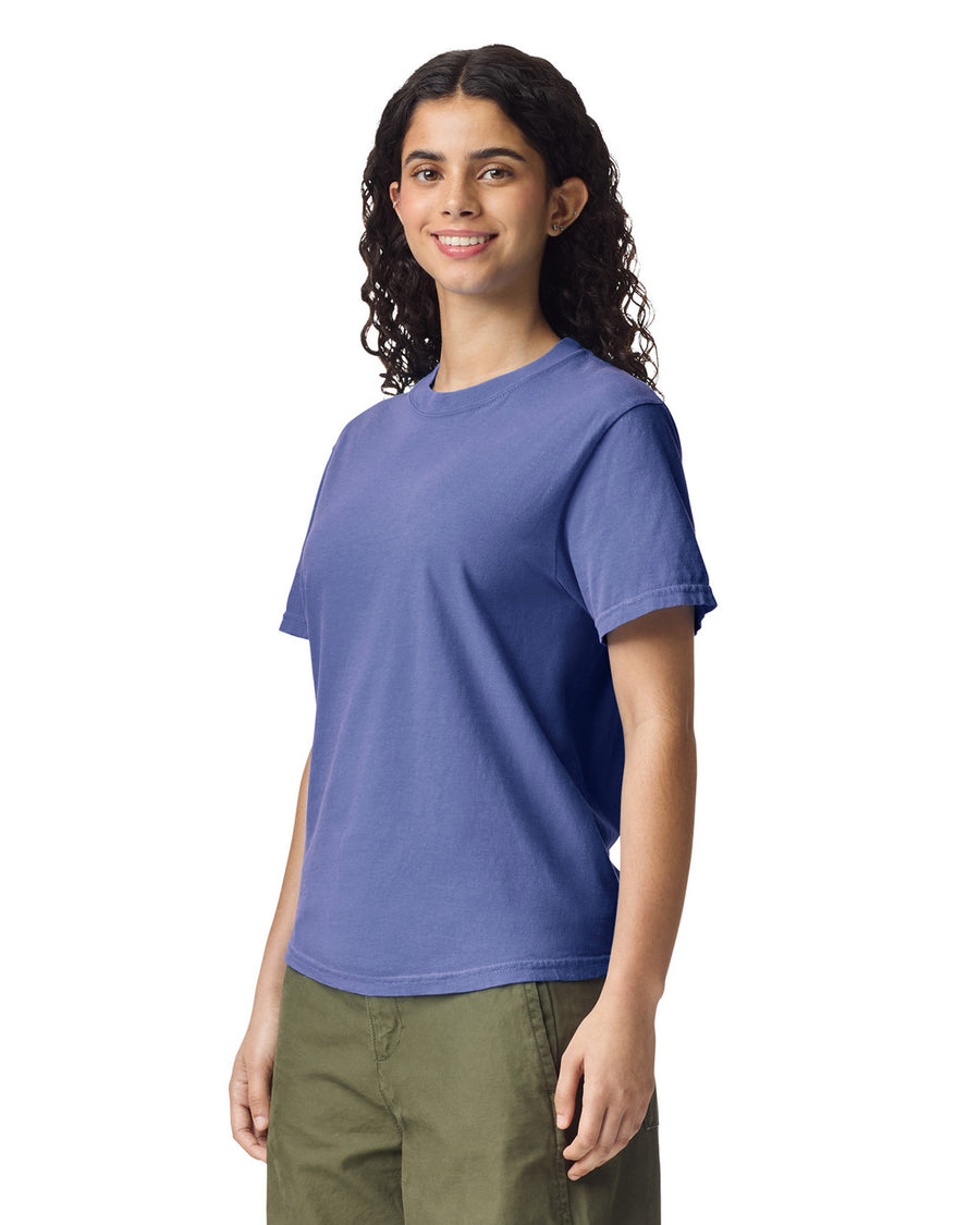 Comfort Colors C1717 Garment-Dyed Heavyweight T-Shirt - Periwinkle - model back