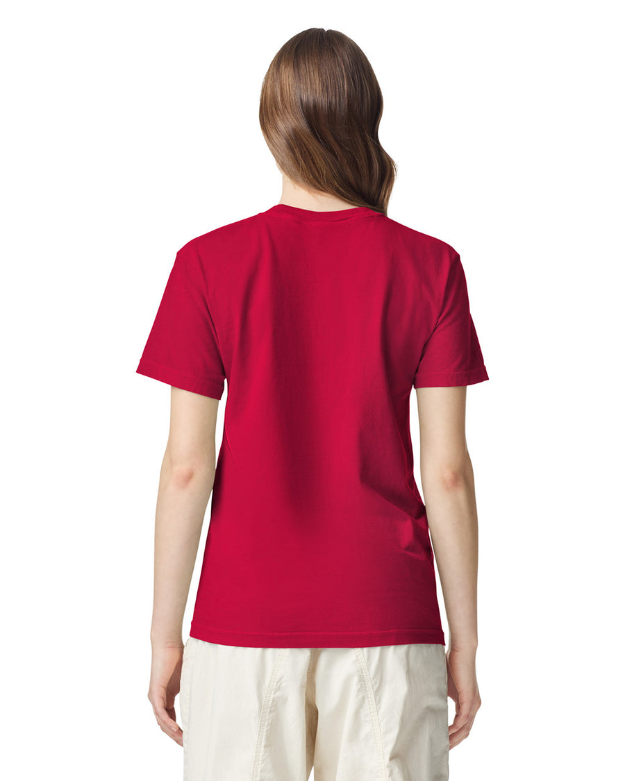 Comfort Colors C1717 Garment-Dyed Heavyweight T-Shirt - Red - model side