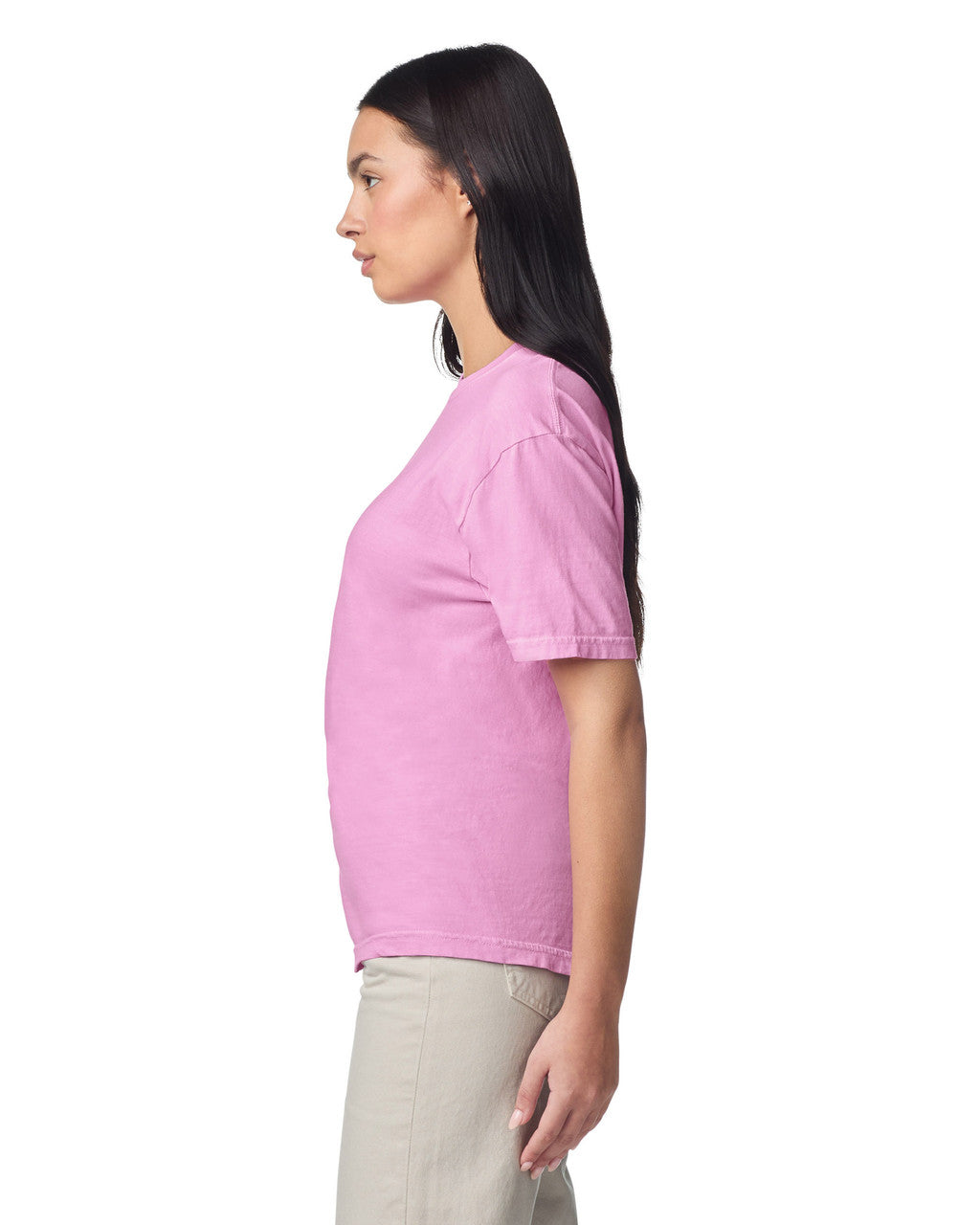 Comfort Colors C1717 Garment-Dyed Heavyweight T-Shirt - Rose Quartz - model back