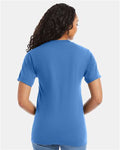 Hanes 5180 Unisex Beefy-T T-Shirt - Carolina Blue - model back