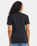 Hanes 5180 Unisex Beefy-T T-Shirt - Charcoal Heather - model back