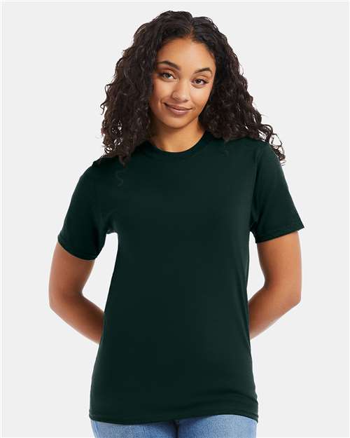 Hanes 5180 Unisex Beefy-T T-Shirt - Deep Forest - model front