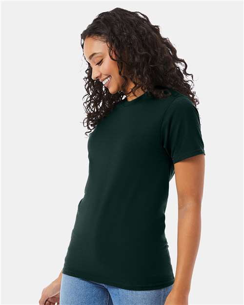 Hanes 5180 Unisex Beefy-T T-Shirt - Deep Forest - model side