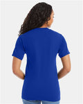 Hanes 5180 Unisex Beefy-T T-Shirt - Deep Royal - model back
