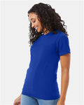 Hanes 5180 Unisex Beefy-T T-Shirt - Deep Royal - model side