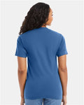 Hanes 5180 Unisex Beefy-T T-Shirt - Denim Blue - model back
