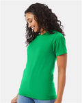 Hanes 5180 Unisex Beefy-T T-Shirt - Kelly Green - model side