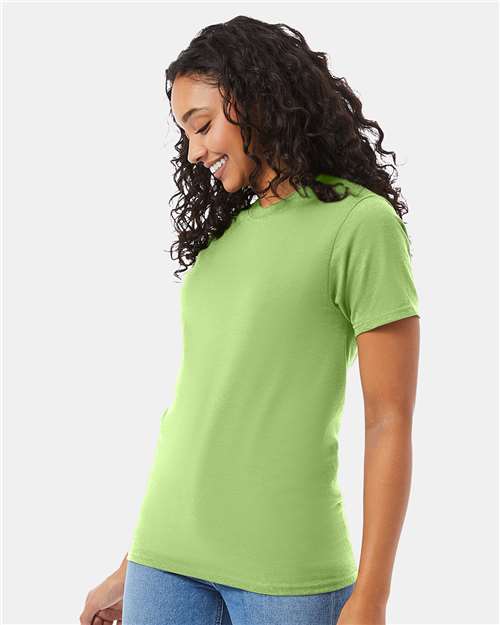 Hanes 5180 Unisex Beefy-T T-Shirt - Lime - model side