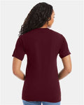 Hanes 5180 Unisex Beefy-T T-Shirt - Maroon - model back