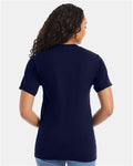 Hanes 5180 Unisex Beefy-T T-Shirt - Navy - model back