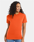 Hanes 5180 Unisex Beefy-T T-Shirt - Orange - model front