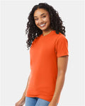 Hanes 5180 Unisex Beefy-T T-Shirt - Orange - model side