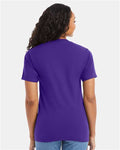 Hanes 5180 Unisex Beefy-T T-Shirt - Purple - model back