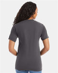 Hanes 5180 Unisex Beefy-T T-Shirt - Smoke Grey - model back