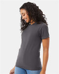 Hanes 5180 Unisex Beefy-T T-Shirt - Smoke Grey - model side